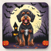 Happy Dog in Halloween Theme