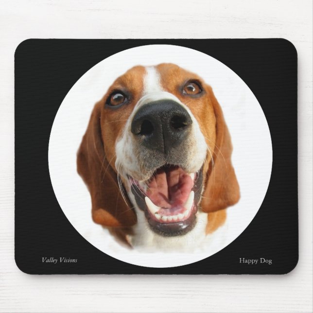 Happy Dog Mouse Pad (Front)