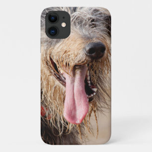 Happy dog on a beach iPhone 11 case