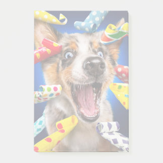 Happy Dog Party Blowers Post-it Notes