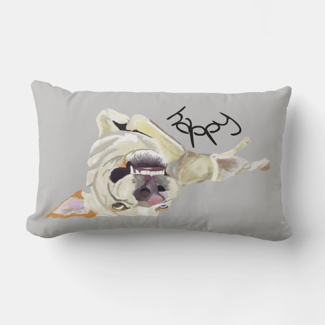 Happy Dog Pillow! Lumbar Pillow (Front)