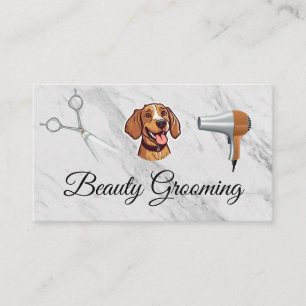 Happy Dog   Scissors   Blow Dryer Business Card