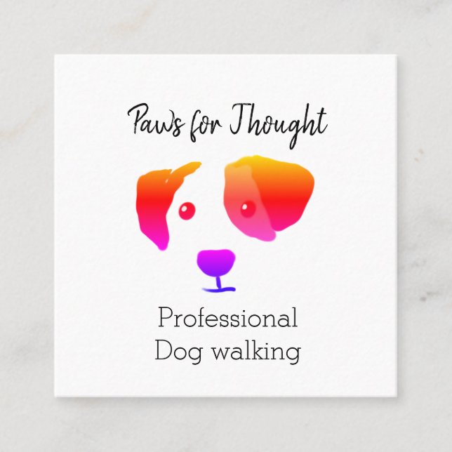 Happy Dog Walking / Carte de visite de l'éleveur d (Devant)