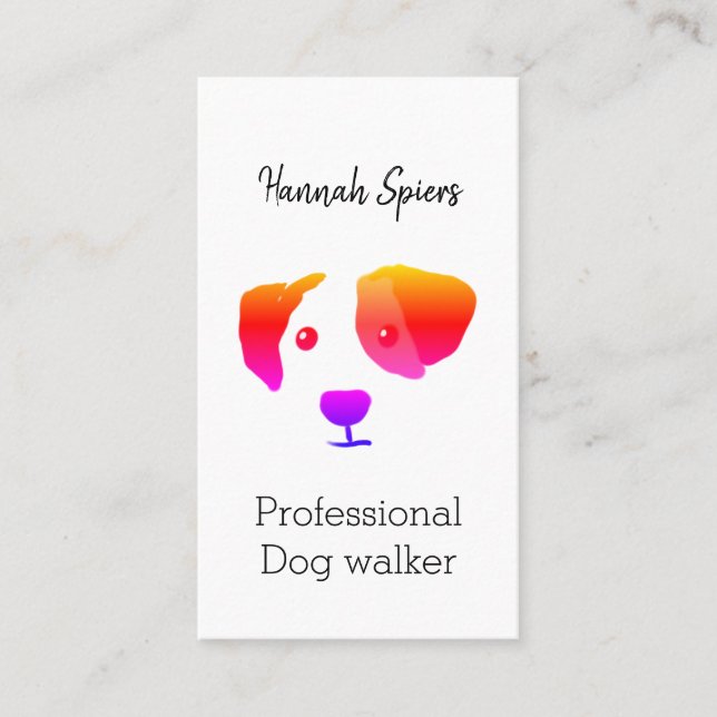 Happy Dog Walking / Carte de visite de l'éleveur d (Devant)