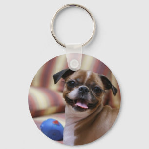 Happy Dog with Toy Keychain