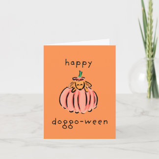 Happy Doggo-ween Folded Greeting Card