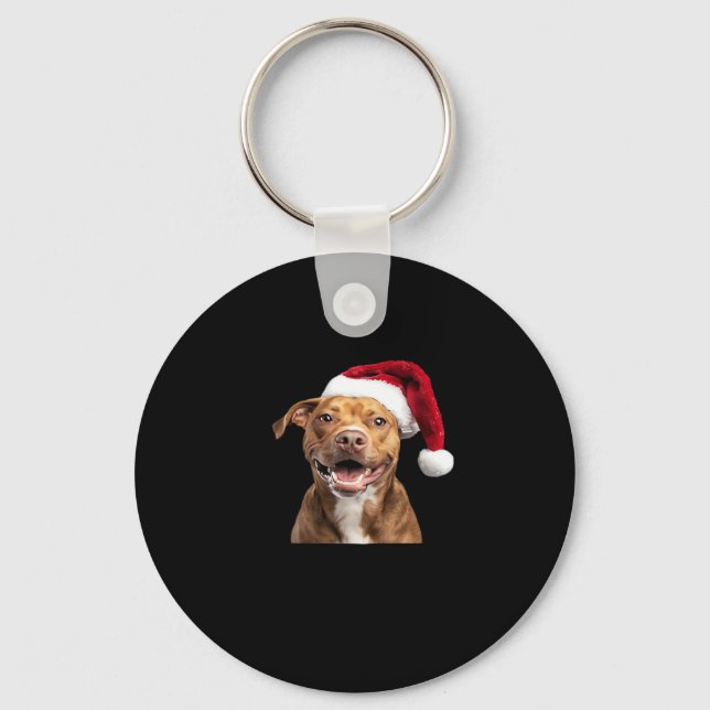 Happy Dogs at Christmas Funny Dogs Classic T-Shirt Keychain (Front)