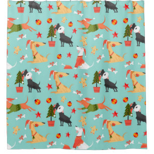 Happy Dogs Christmas Pattern