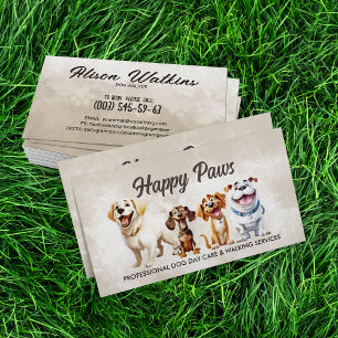 Happy Dogs Illustration Business Card