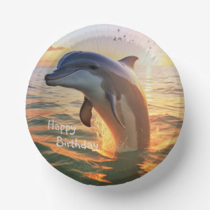 Happy Dolphin  Paper Plate