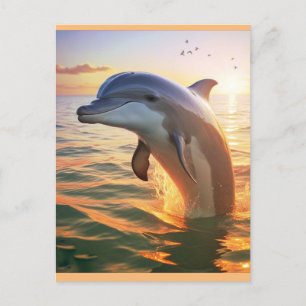 Happy Dolphin Postcard