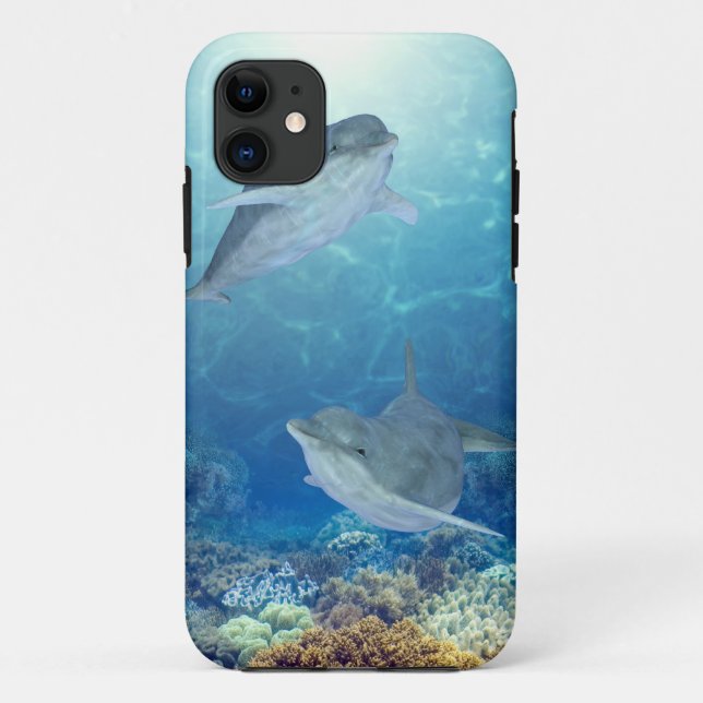 happy dolphins Case-Mate iPhone case (Back)