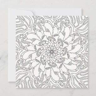 Happy Doodles: Colouring Flat Card for Adults
