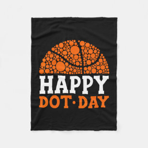 Happy Dot Day 2025 Polka Dot Sketll Ll Lover Boys  Fleece Blanket
