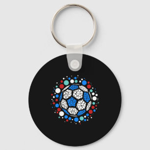 Happy Dot Day 2025 Polka Dot Soccer Ball Lover Boy Keychain