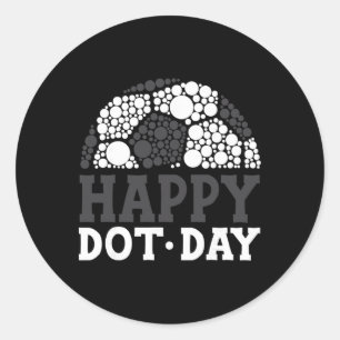 Happy Dot Day 2025 Polka Dot Soccer Ll Lover Boys Classic Round Sticker