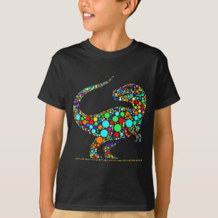 Happy Dot Day Colorful Polka Dot Dinosaur Boys Tod T-Shirt