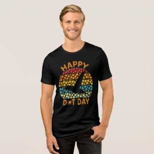 Happy Dot Day Hummingbird Colourful Tri-Blend Shirt