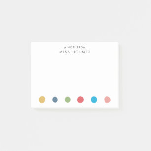 Happy Dots Personalized Teacher Post-it Notes