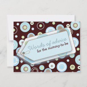 Happy Dots Words of Advice Card for Mom To Be