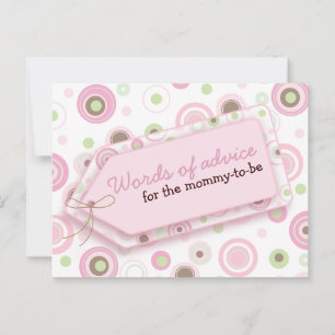 Happy Dots Words of Advice Card for Mom To Be