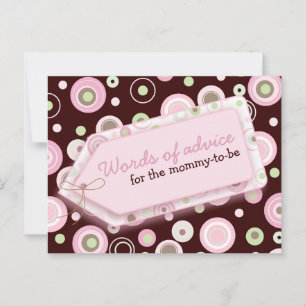 Happy Dots Words of Advice Card for Mom To Be