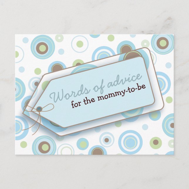 Happy Dots Words of Advice Card for Mom To Be (Front)