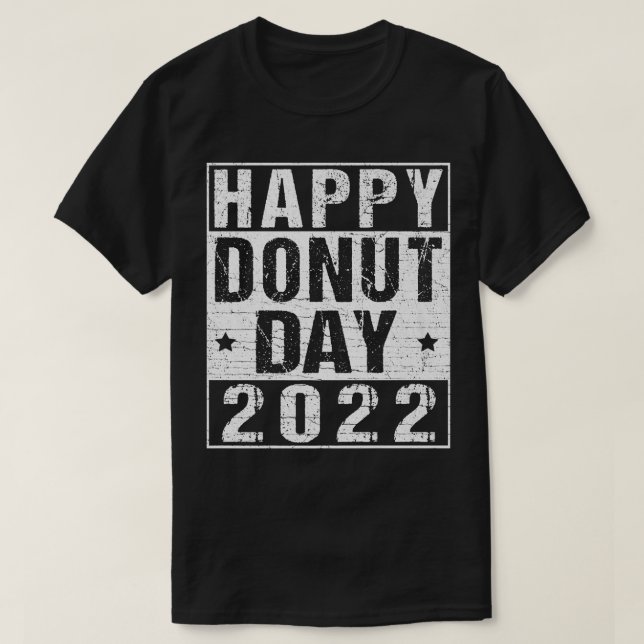 Happy Doughnut Day 2022 Funny Decoration for Mens  T-Shirt (Design Front)