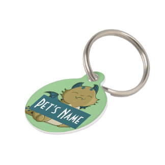 Happy Dragon Customizable Pet Tag