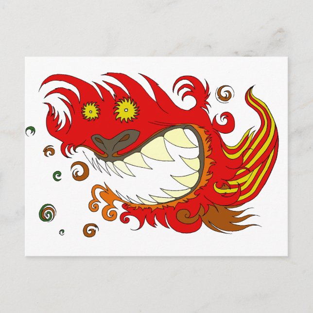 Happy Dragon Postcard (Front)