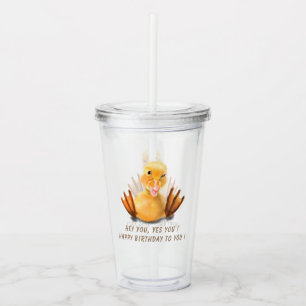 Happy Duck Kids Bityhday Acrylic Tumbler