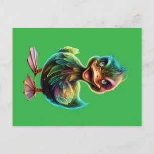Happy duck. postcard