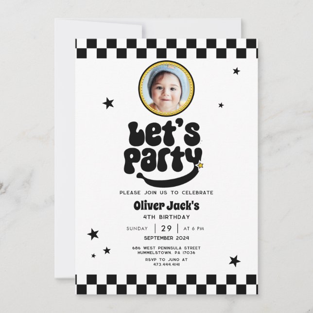 Happy Dude Any Age Birthday Invitation Photo (Front)