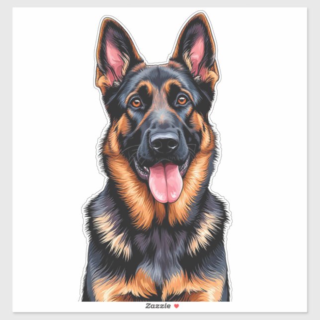 Happy Dutch Shepherd Portrait (Sheet)