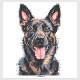 Happy Dutch Shepherd Portrait