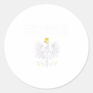 Happy Dyngus Day 2026 White Eagle Polish Holiday Classic Round Sticker
