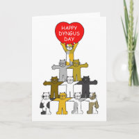 Happy Dyngus Day April Cartoon Cats