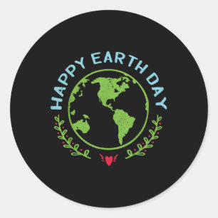 Happy Earth Day 2021 Classic Round Sticker