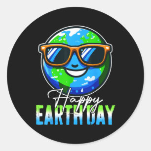Happy Earth Day 2024 Kids Boys Women Men Cool Eart Classic Round Sticker
