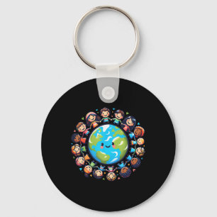 Happy Earth Day 2025 Cool Earth Day Children Kids Keychain