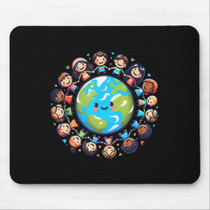 Happy Earth Day 2025 Cool Earth Day Children Kids  Mouse Pad