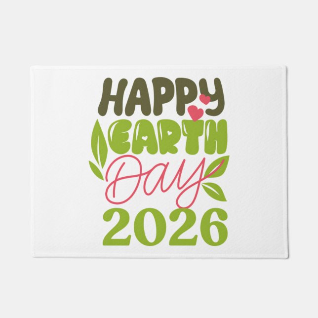 Happy Earth Day 2026 Doormat (Front)
