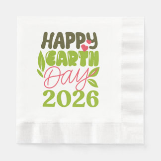 Happy Earth Day 2026 Napkin