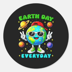 Happy earth day 2026 save the planet earth day classic round sticker