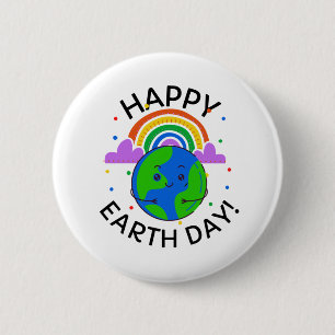 Happy Earth Day 2 Inch Round Button