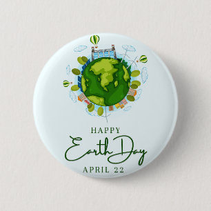 Happy Earth Day 2 Inch Round Button