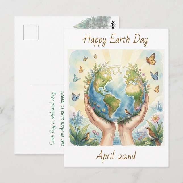 Happy Earth Day April 22nd   Postcard (Front/Back)