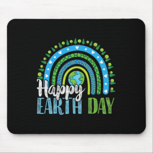 Happy Earth Day - Boho Rainbow Mouse Pad