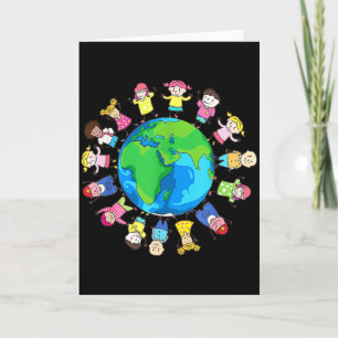 Happy Earth Day Children Around The World _1  Card