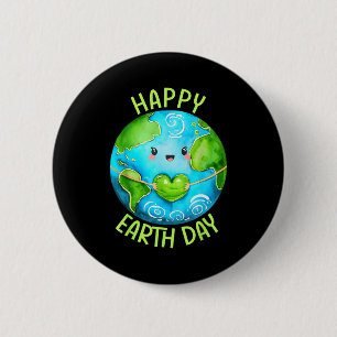 Happy Earth Day Cute Earth Day Kids Men Women Boys 2 Inch Round Button